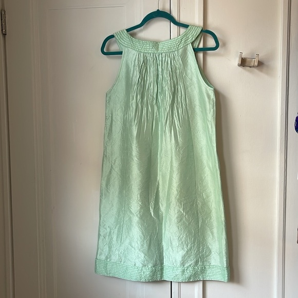 Calypso 100% Silk Resort Dress Mint Seafoam Tank Mini S - Picture 5 of 6